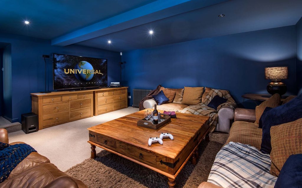 The cinema room in Stucktaymore house by Loch Tay