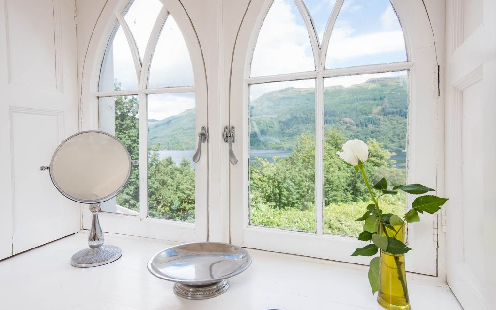 Views from a window in Stuckgowan House by Loch Lomond