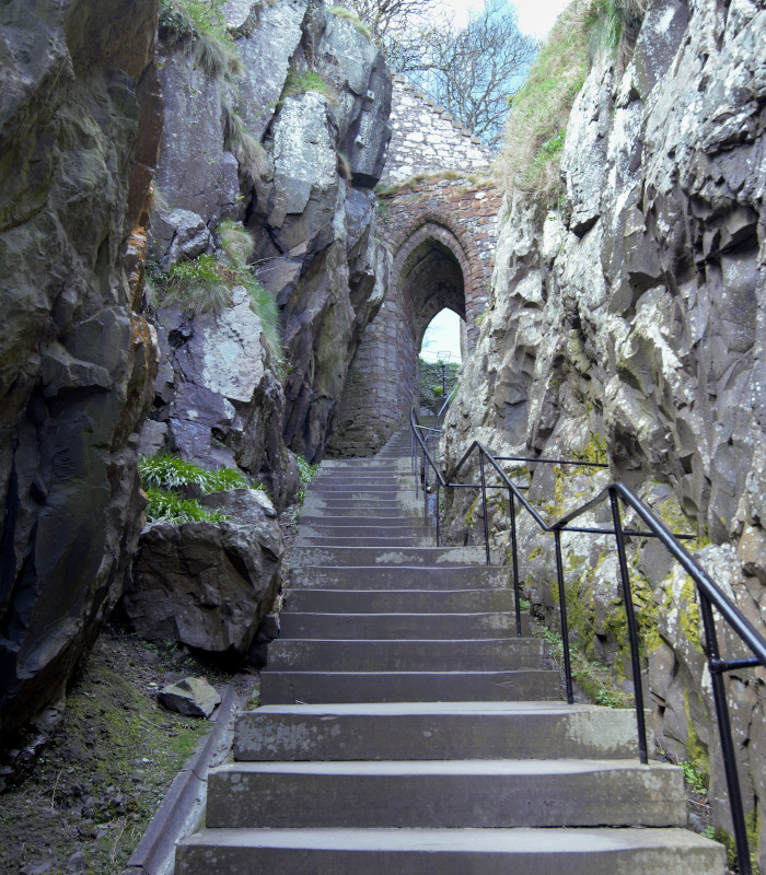 Stone steps within Dumbarton Castle