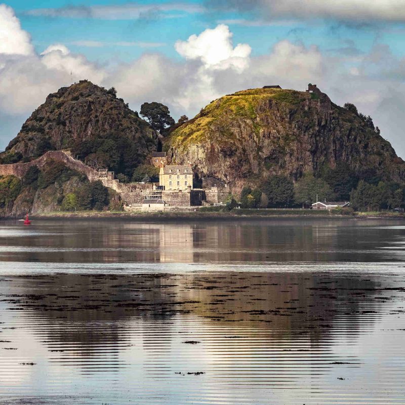 View of Dumbarton Castle from across the water