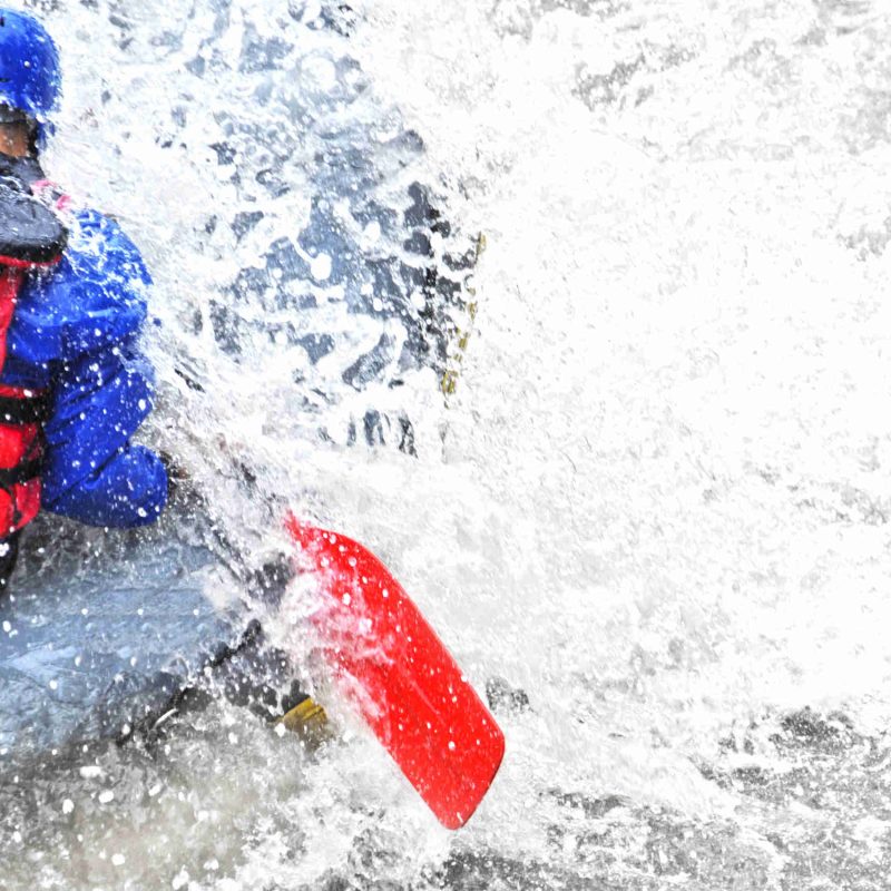 Outdoor adventure on a white water rafting trip