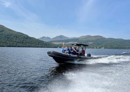 Speedboat on Loch Lomond