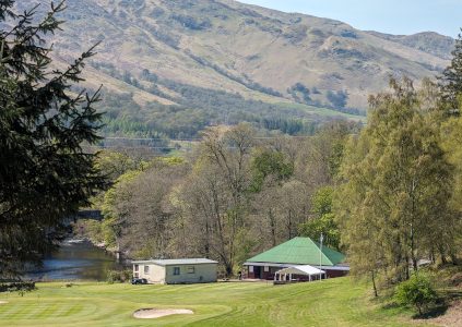 Golf club by Loch Tay in Scotland