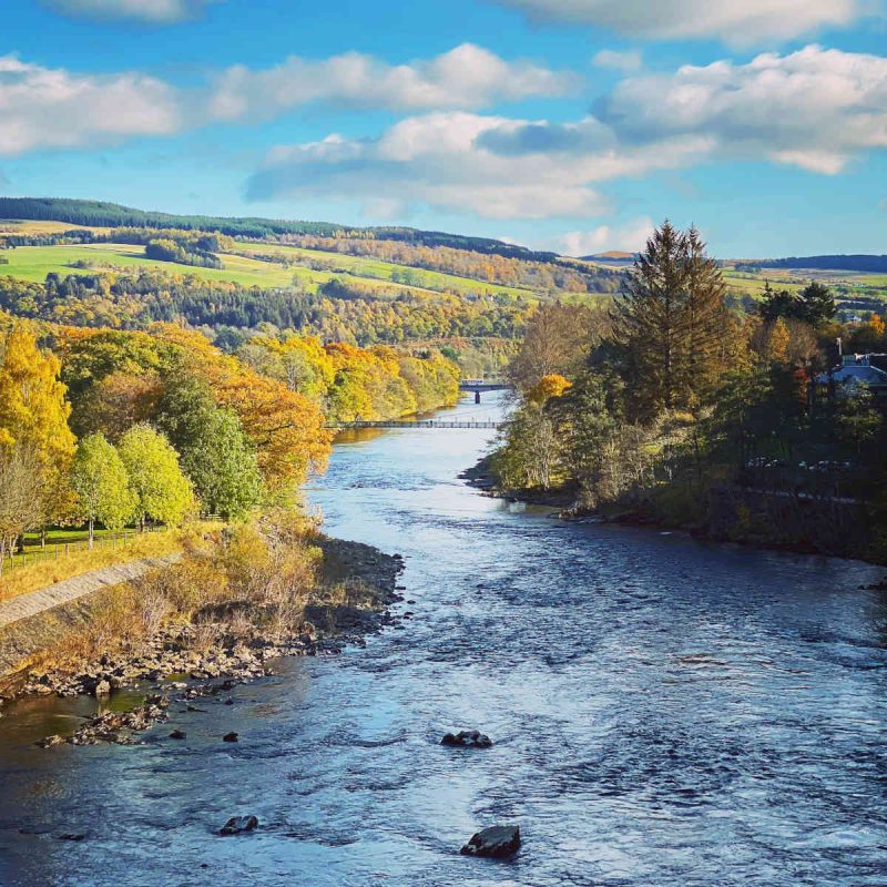 River Tummel running through Pitlochry in Perthshire, Scotland