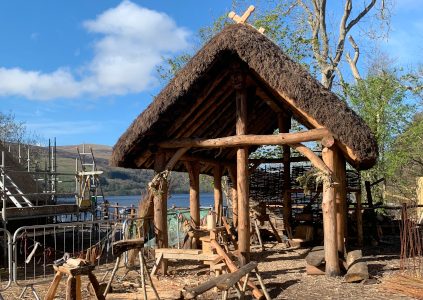 Reconstruction at the Scottish Crannog Centre by Loch Tay