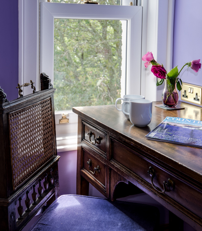 Desk and chair in the bedroom