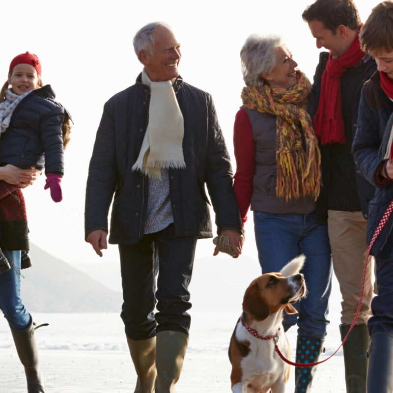 Multi generation family on vacation together